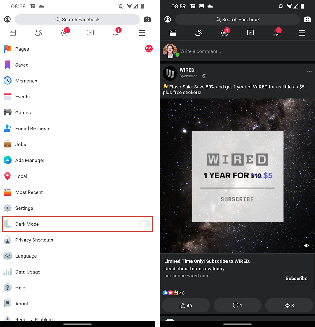 Dark Mode Theme For Facebook For Android Apk Download