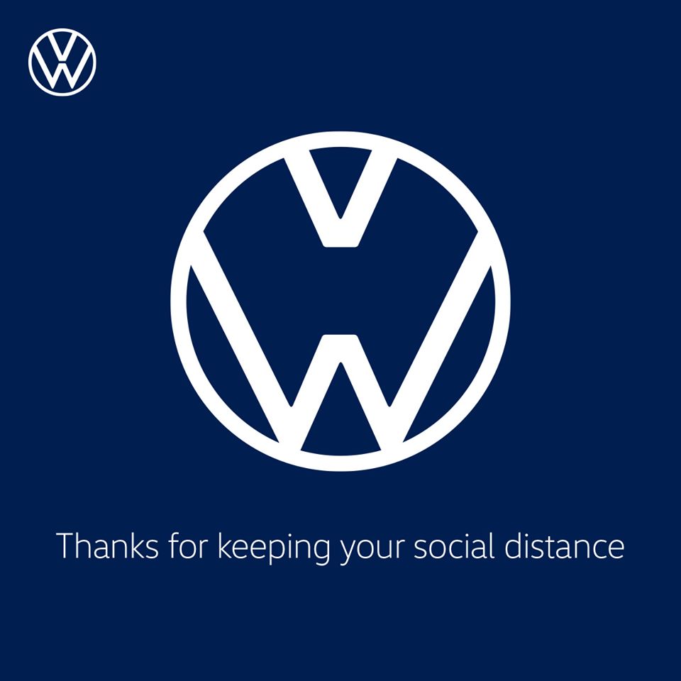 Volkswagen social distancing logo