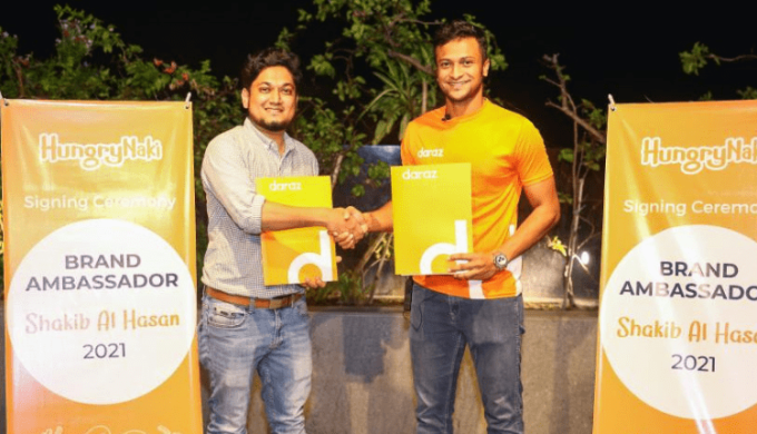 HungryNaki Signed Shakib as Brand Ambassador