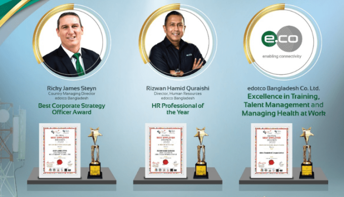 Multiple wins for Edotco Bangladesh at the Global Best Employer Awards 2022