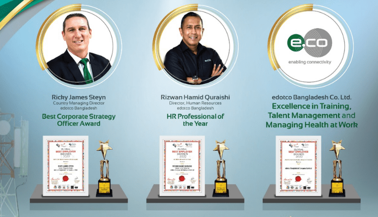 Multiple wins for Edotco Bangladesh at the Global Best Employer Awards 2022-Markedium