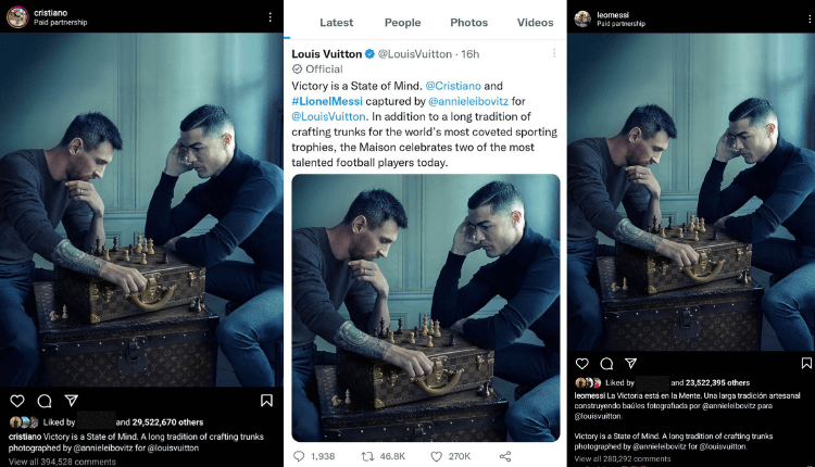 Cristiano Ronaldo And Lionel Messi Teamed Up For The Latest Louis Vuitton Campaign That Breaks The Internet- Markedium