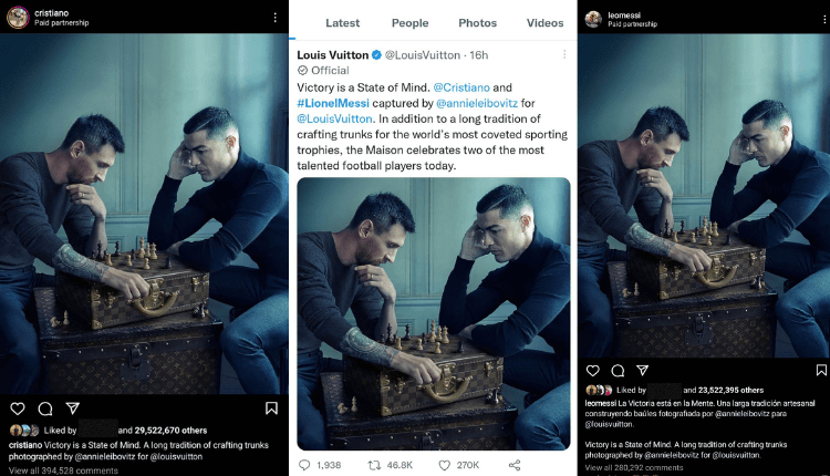 Ronaldo And Messi Play Chess In Louis Vuitton Campaign