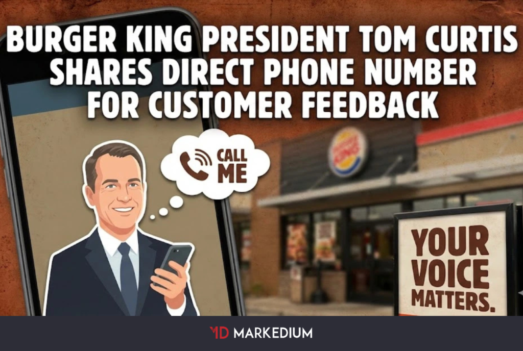 burger king president tom curtis call for customer feedback