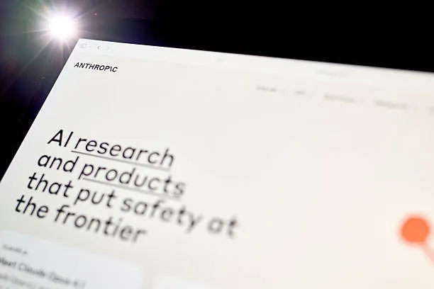 the anthropic website on a laptop arranged in new hyde park new york us on friday aug 22 2025