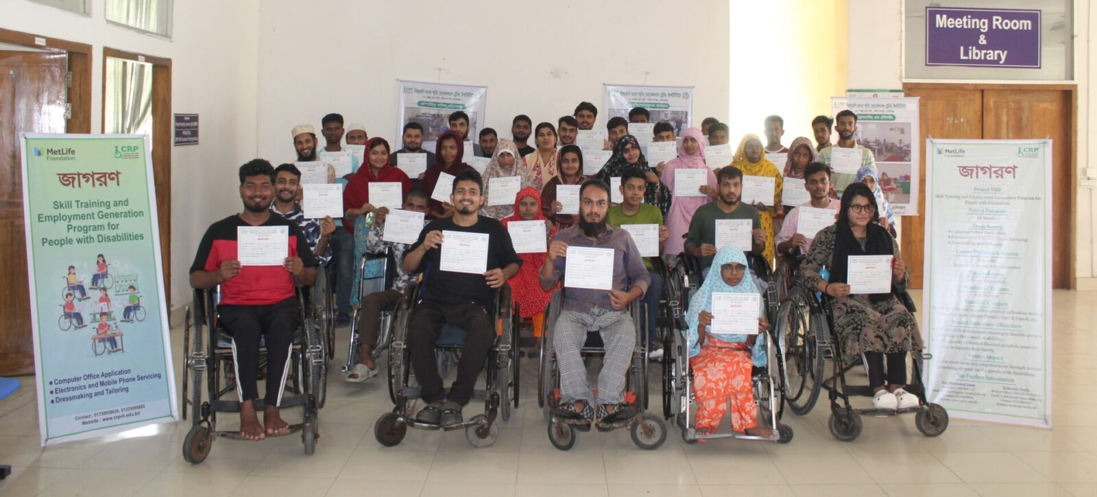 CRP and MetLife Foundation provide income generation support to 40 trainees with disabilities