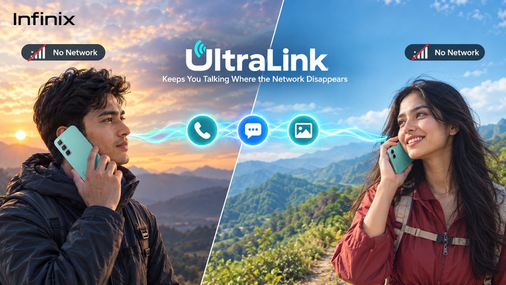 Infinix’s ‘UltraLink’ technology enables communication without a network connection 54 Ultra Link 4